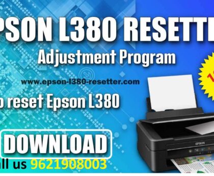 Epson L380 resetter Adjustment